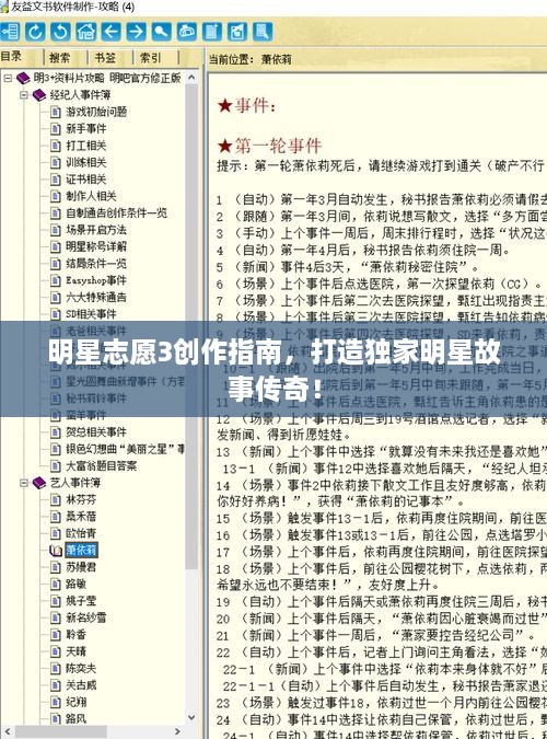 明星志愿3創(chuàng)作指南，打造獨家明星故事傳奇！