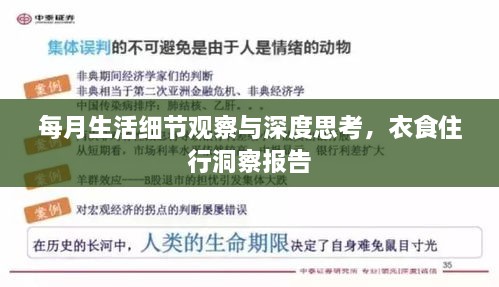 每月生活細(xì)節(jié)觀察與深度思考，衣食住行洞察報(bào)告