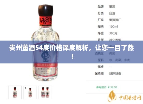 貴州董酒54度價格深度解析，讓您一目了然！
