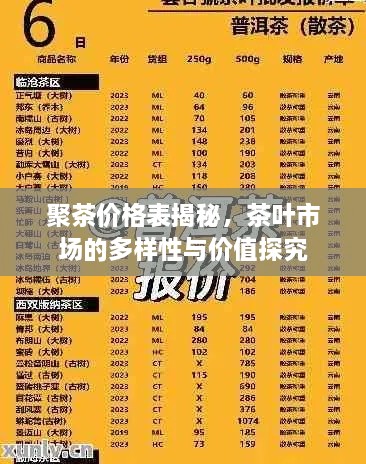 聚茶價(jià)格表揭秘，茶葉市場(chǎng)的多樣性與價(jià)值探究