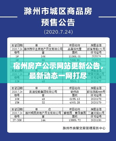 宿州房產(chǎn)公示網(wǎng)站更新公告，最新動態(tài)一網(wǎng)打盡