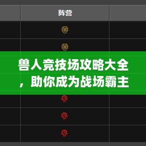 獸人競技場攻略大全，助你成為戰(zhàn)場霸主！