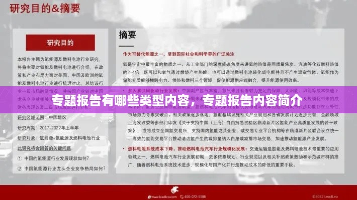 專題報(bào)告有哪些類型內(nèi)容，專題報(bào)告內(nèi)容簡(jiǎn)介 