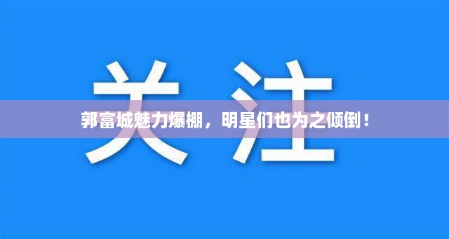 郭富城魅力爆棚，明星們也為之傾倒！
