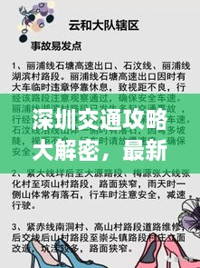 深圳交通攻略大解密，最新指南助你暢游無阻！