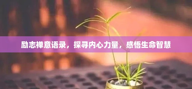 勵(lì)志禪意語錄，探尋內(nèi)心力量，感悟生命智慧