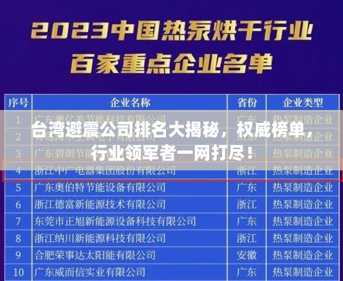 臺(tái)灣避震公司排名大揭秘，權(quán)威榜單，行業(yè)領(lǐng)軍者一網(wǎng)打盡！