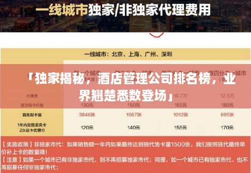 「獨家揭秘，酒店管理公司排名榜，業(yè)界翹楚悉數(shù)登場」
