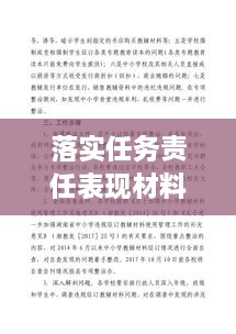 落實(shí)任務(wù)責(zé)任表現(xiàn)材料，任務(wù)落實(shí)方面存在的問題及整改措施 