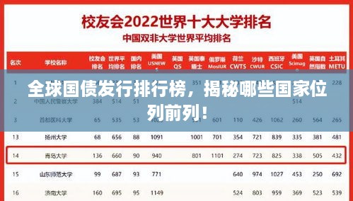 全球國債發(fā)行排行榜，揭秘哪些國家位列前列！