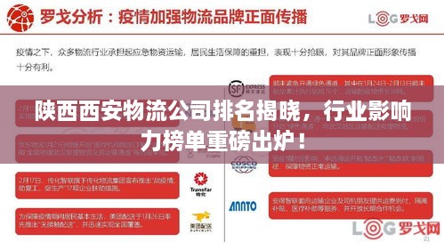 陜西西安物流公司排名揭曉，行業(yè)影響力榜單重磅出爐！