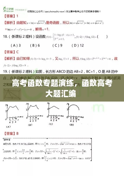 高考函數(shù)專題演練，函數(shù)高考大題匯編 
