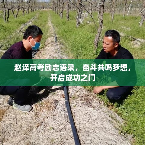 趙澤高考勵(lì)志語錄，奮斗共鳴夢(mèng)想，開啟成功之門